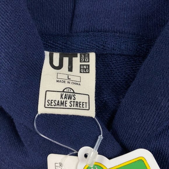 NEW Uniqlo x KAWS Sesame Street Hoodie Women's Large Cotton Hooded Sweatshirt - Picture 6 of 10